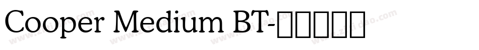 Cooper Medium BT字体转换